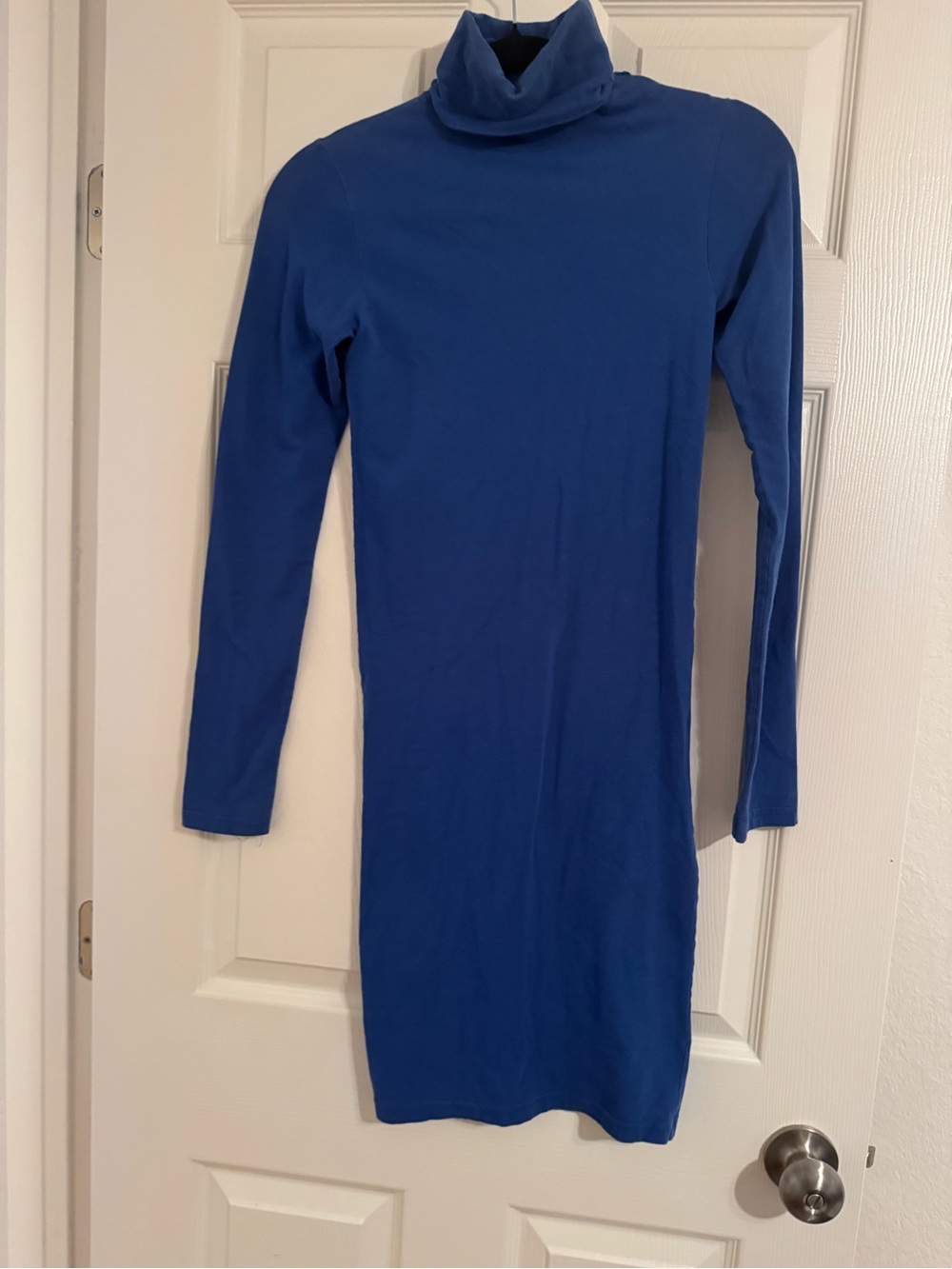 American Apparel Royal Blue Turtleneck Long Sleeve Dress